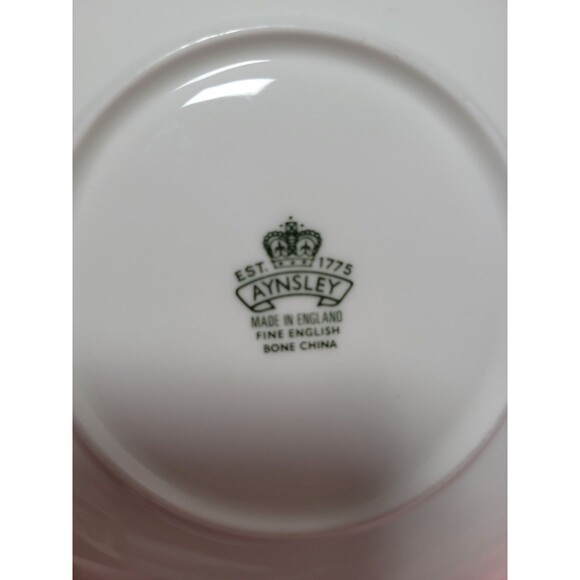 Vintage JOHN AYNSLEY Bone China England Light Blue Pattern Set Cup & Sauce - Picture 6 of 8